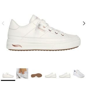 Sketchers arch fit white sneakers size 6